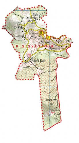 Zemljevid KS Svetinja