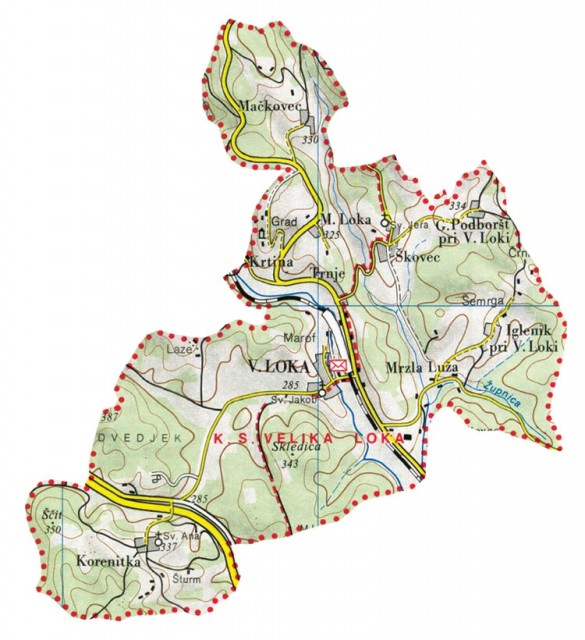 Zemljevid KS Velika Loka