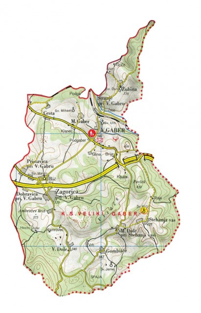 Zemljevid KS Veliki Gaber